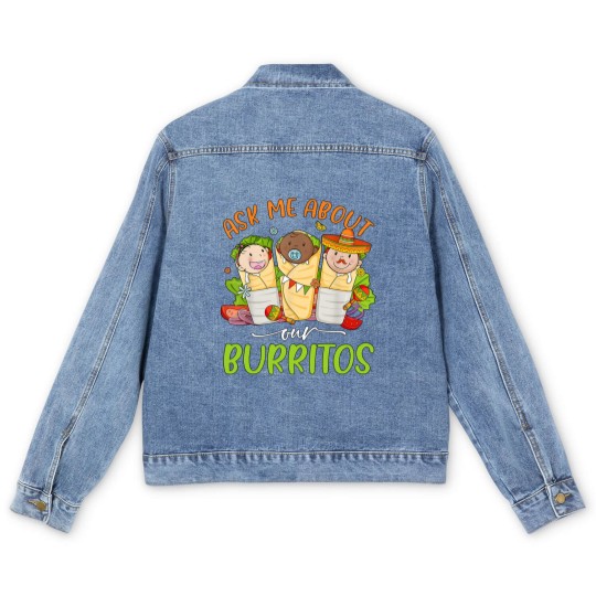 Discover Ask Me About Our Burritos Men's Denim Jackets, Mexico NICU Nurse Men's Denim Jackets, Nicu Cinco De Mayo Men's Denim Jackets