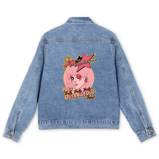 Discover Jem & The Holograms Men's Denim Jackets, Jem Outrageous Tour Men's Denim Jackets