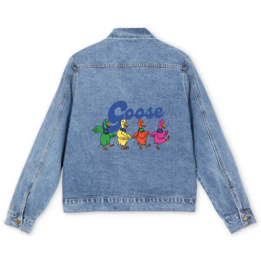 Discover Goose the Band Dancing Goose Men's Denim Jackets, Gift for Music Fan