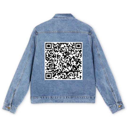 Discover F You QR Code Men's Denim Jackets