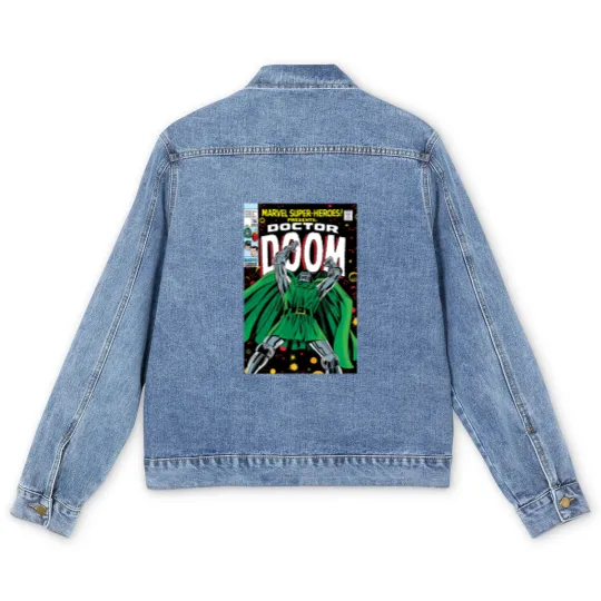 Discover Dr. Dooom Men's Denim Jackets, 90's style, Comic Men's Denim Jackets