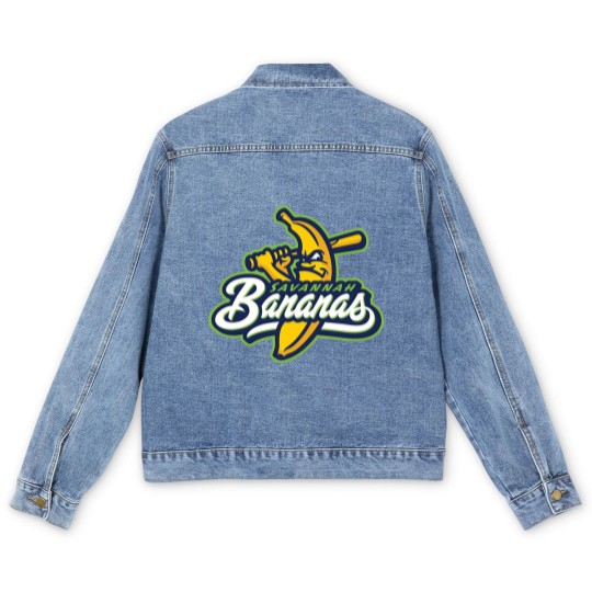 Discover #Savannah #Bananas Baseball Men Women Men's Denim Jackets