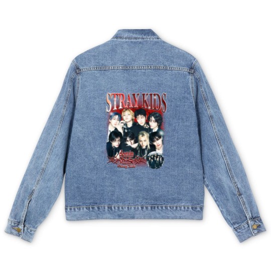 Discover Stray Kids dominATE World Tour US 2025 Graphic Men's Denim Jackets, Stray Kids Hop Album Men's Denim Jackets