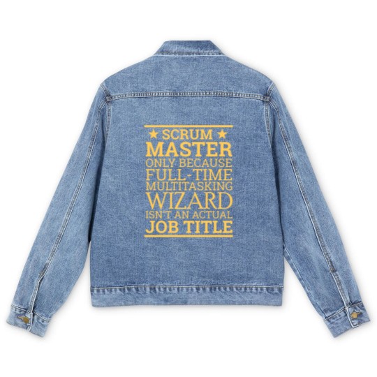 Discover "Scrum Wizard" | "Scrum Master" Men's Denim Jackets