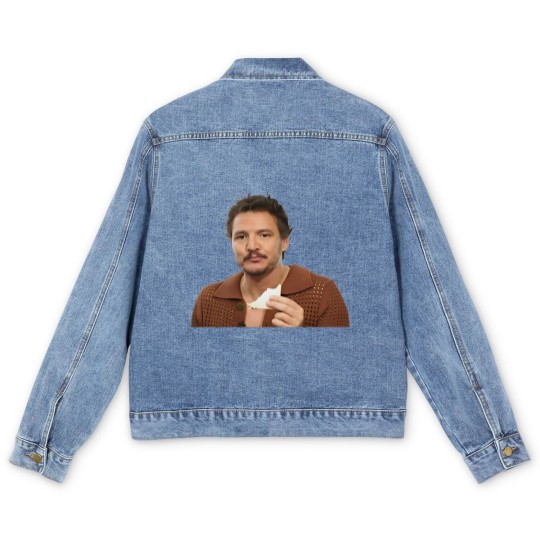 Discover Pedro Pascal Eating Sandwich Men's Denim Jackets, Pedro Pascal  Men's Denim Jackets
