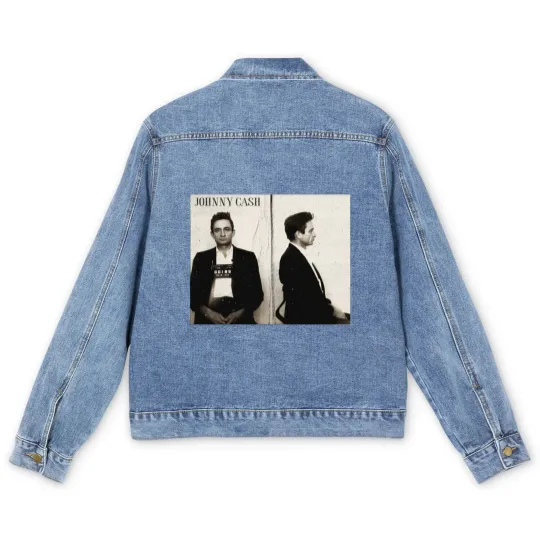 Discover Johnny Cash Mugshot Country Rock Men's Denim Jackets. Johnny Cash
