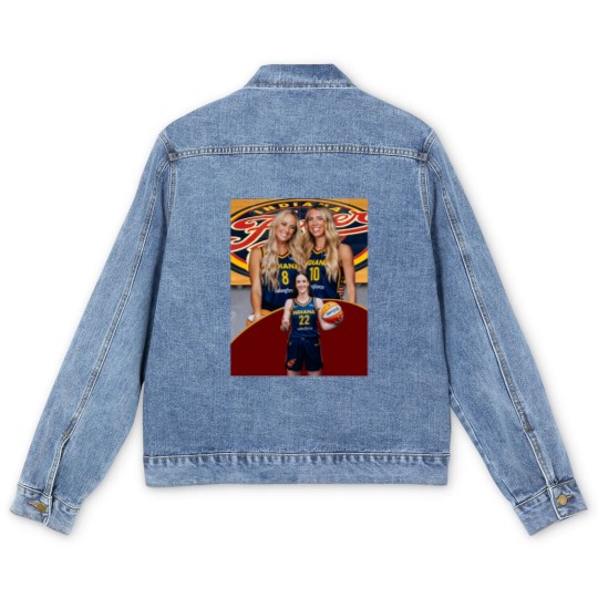 Discover Lexie Hull & Sophie Cunningham Indiana Fever Vintage Trio Men's Denim Jackets – Step Sisters Men's Denim Jackets