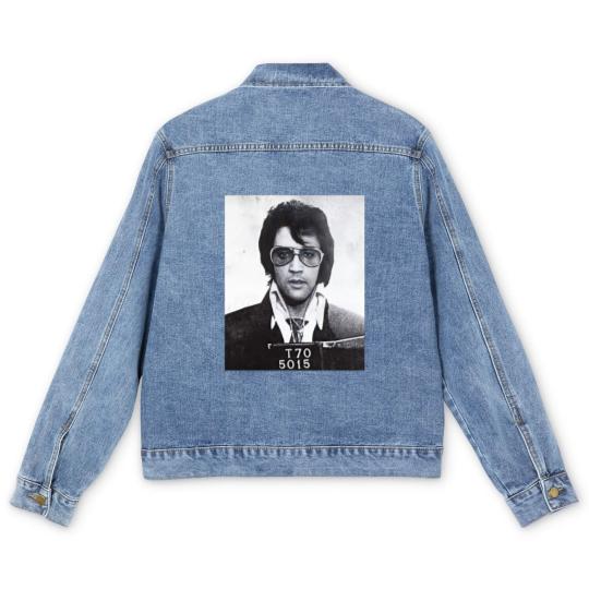 Discover Elvis Presley mugshot - Elvis Presley - Men's Denim Jackets
