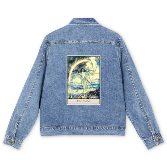 Discover Tarot - The Moon - Tarot - Men's Denim Jackets
