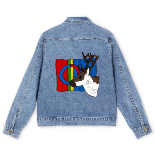 Discover sami flag and reindeer. Sámi people. Men's Denim Jackets
