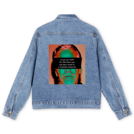 Discover Jeffrey Epstein Cover-up Protest Men's Denim Jackets