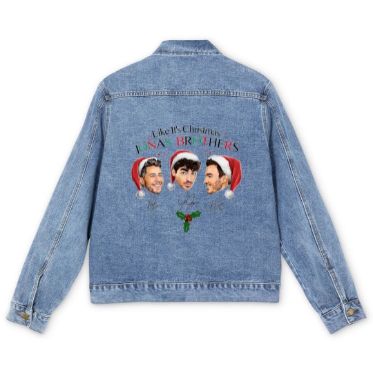 Discover Like It's Christmas Jonas Brothers Men's Denim Jackets, Jonas Brothers Unisex Men's Denim Jackets