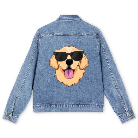 Discover Golden Retriever for Boys Girls Sunglasses Men's Denim Jackets Men's Denim Jackets