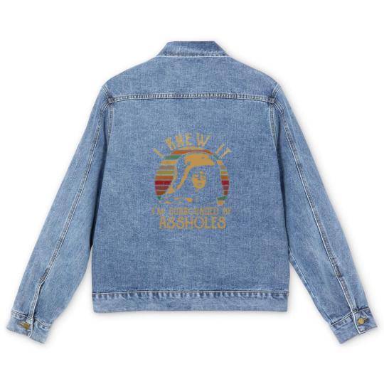 Discover Spaceballs Dark Helmet I Knew It Im Surrounded By Assholes Vintage Men's Denim Jackets