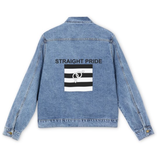 Discover Straight Pride Men's Denim Jackets Gender Symbols Men & Woman