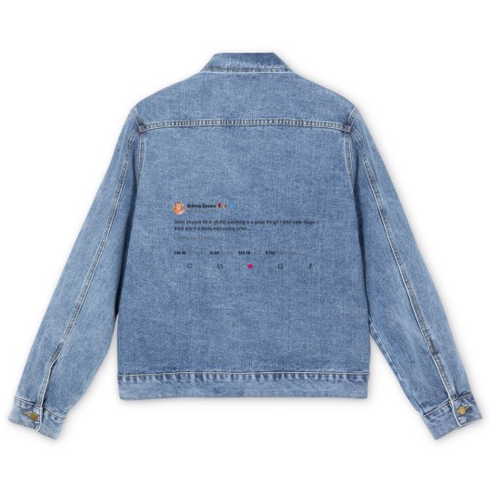 Discover Britney Spears Tweet Men's Denim Jackets, Paris Hilton Men's Denim Jackets, Funny Y2K Men's Denim Jackets