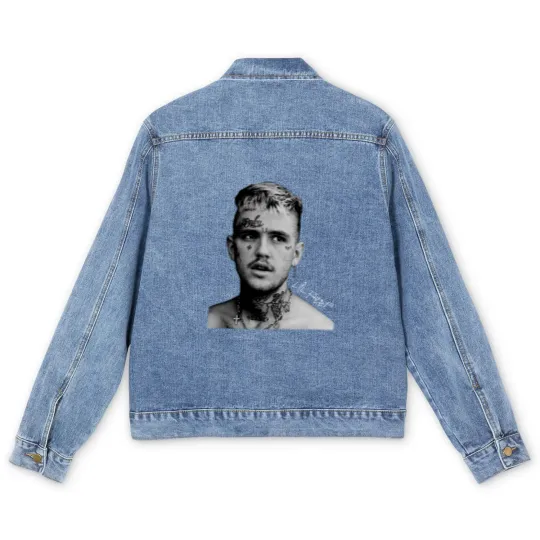 Discover Lil Peep Men's Denim Jackets, Hip Hop Men's Denim Jackets, Rappers Men's Denim Jackets, Cry Baby Men's Denim Jackets, Lil Peep Merch