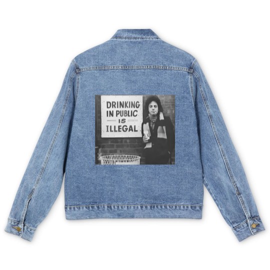 Discover Billy Joel Drinking In Public Is Illegal Unisex Cotton Men's Denim Jackets