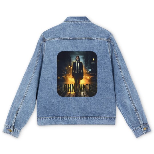 Discover Unisex John Wick Men's Denim Jackets of a Men's Denim Jackets Classic Men's Denim Jackets