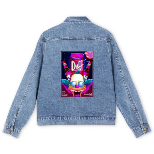 Discover Krusty the Clown Men's Denim Jackets, Duff Beer Men's Denim Jackets Men's Denim Jackets, Simpson Men's Denim Jackets