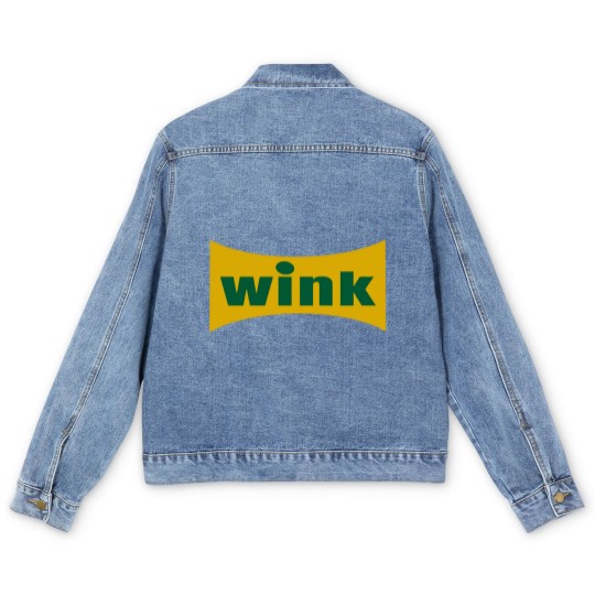 Discover Wink Grapefruit Flavored Soft Drink Soda Pop Logo Men's Denim Jackets