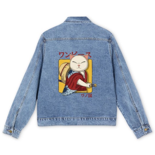 Discover Samurai Neko - Samurai Cat - Men's Denim Jackets