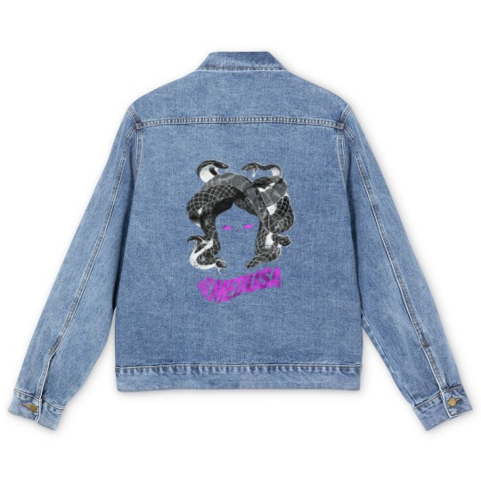 Discover My Girl Medusa Men's Denim Jackets Medusa Snake Face Men's Denim Jackets