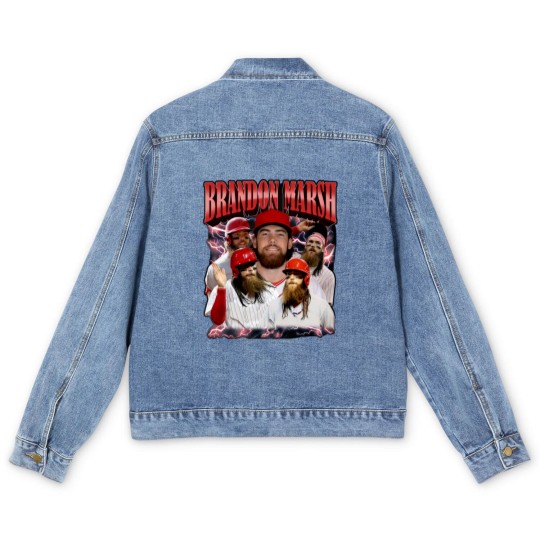 Discover Bran!don Marsh Men's Denim Jackets, Brandon Baseball Player Marsh Men's Denim Jackets