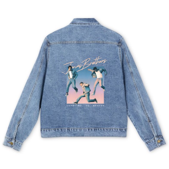 Discover Jonas Brothers Love Me To Heaven Single Cover Retro Men's Denim Jackets