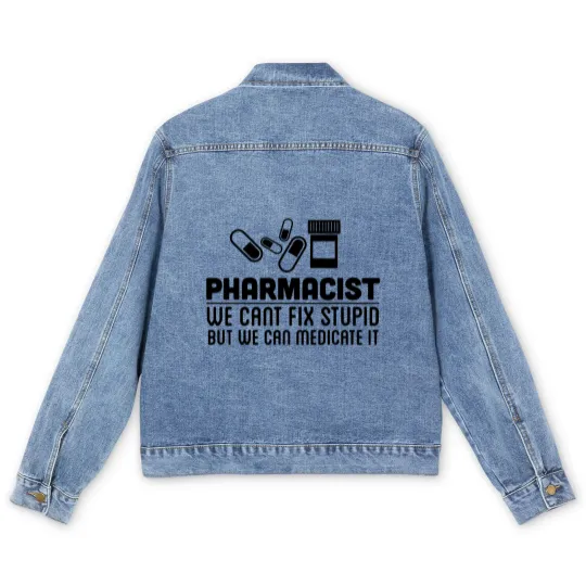 Discover Pharmacist - pharmacist - pharmacy Men's Denim Jackets