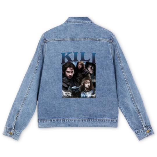 Discover Limited Kili Men's Denim Jackets Vintage 90s Men's Denim Jackets Fili and Kili Movie Gif For Woman And Man Unisex Men's Denim Jackets