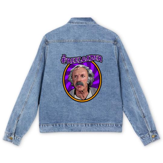 Discover Grandpa Joe Is The Og Freeloader Sticker Men's Denim Jackets