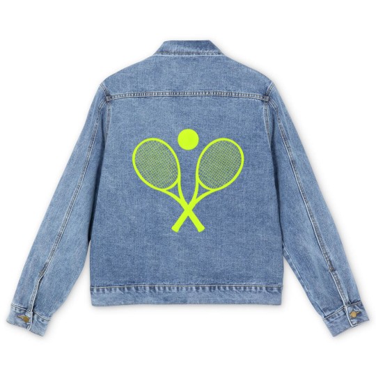 Discover Tennis tennis racket tennis ball Men's Denim Jackets