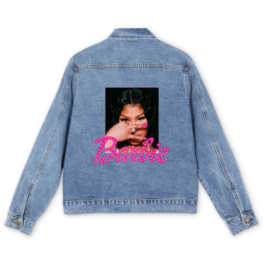 Discover Nicki Minaj Barbi Girl Men's Denim Jackets| Queen of Rap Men's Denim Jackets