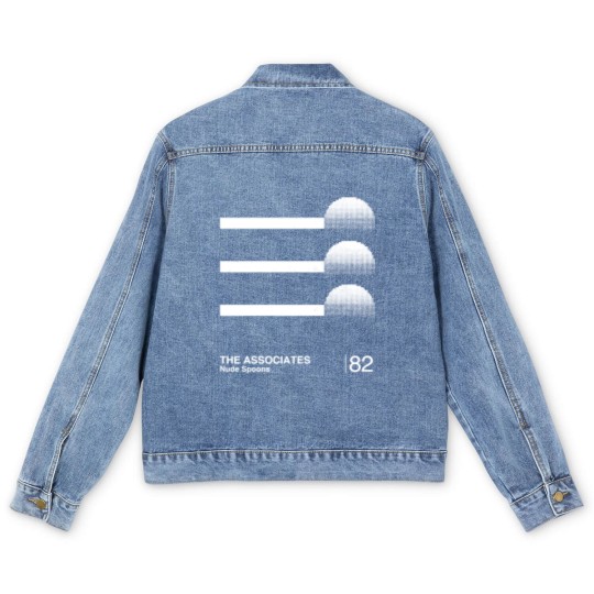 Discover The Associates / Minimalist Graphic Design Fan Artwork - The Associates - Men's Denim Jackets
