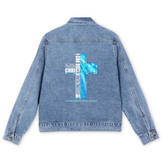 Discover Progressive Supranuclear Palsy Awareness Christian Men's Denim Jackets