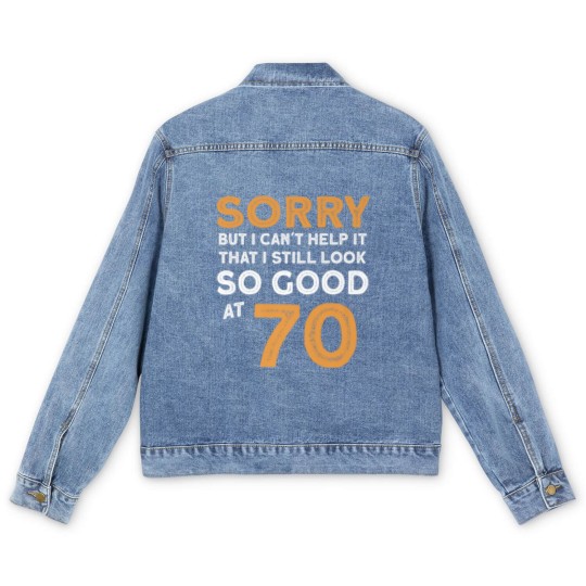 Discover Funny Birthday 70 Years Old Men's Denim Jackets