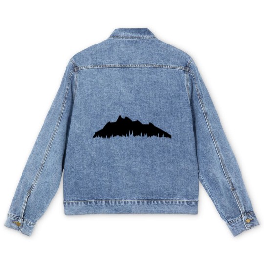 Discover Pilatus Lucerne skyline Men's Denim Jackets