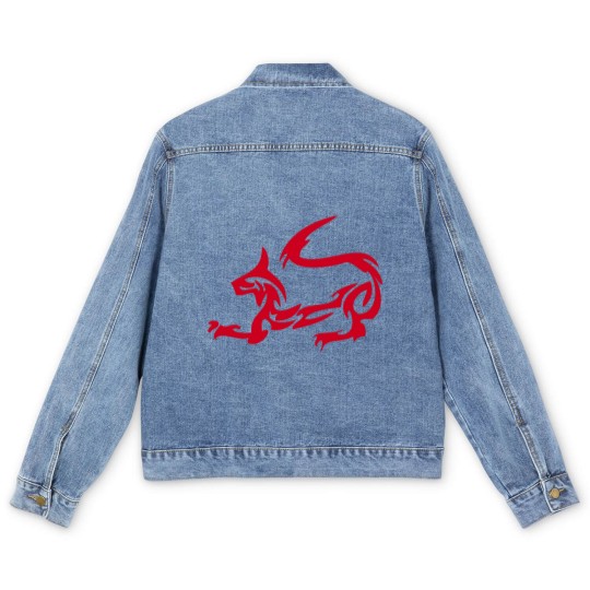 Discover Dragon Cat Men's Denim Jackets
