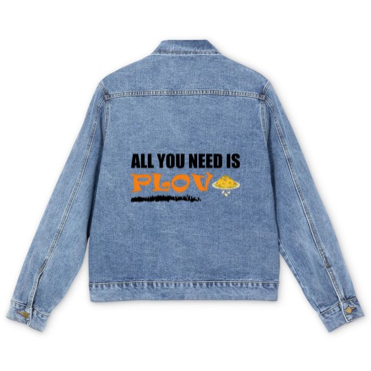 Discover All you need is Plov! Uzbek, Azerbaijan Food Men's Denim Jackets