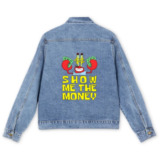 Discover Mr Krabs Show Me The Money Men's Denim Jackets