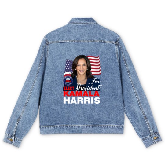 Discover KAMALA HARRIS FOR PRESIDENT Men's Denim Jackets