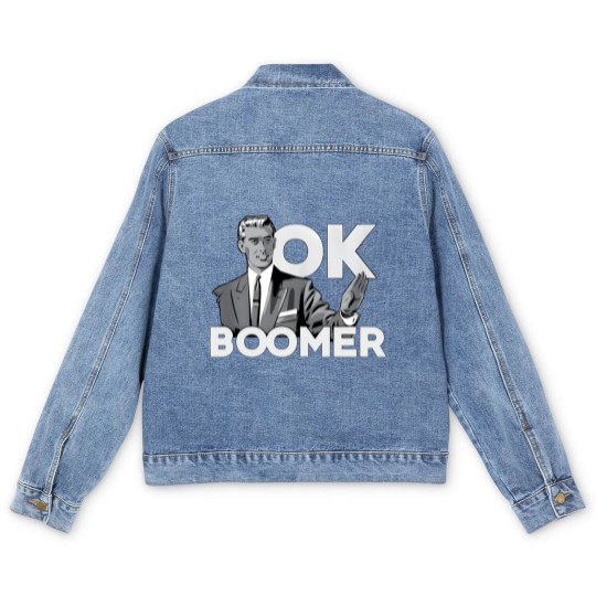 Discover Funny Millennial OK Boomer Humor  Saying Men's Denim Jackets