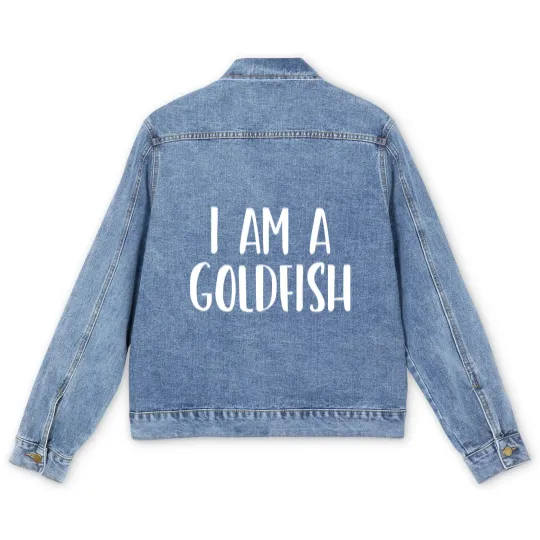 Discover I Am A Goldfish Halloween I'm Simple Costume Lazy Men's Denim Jackets