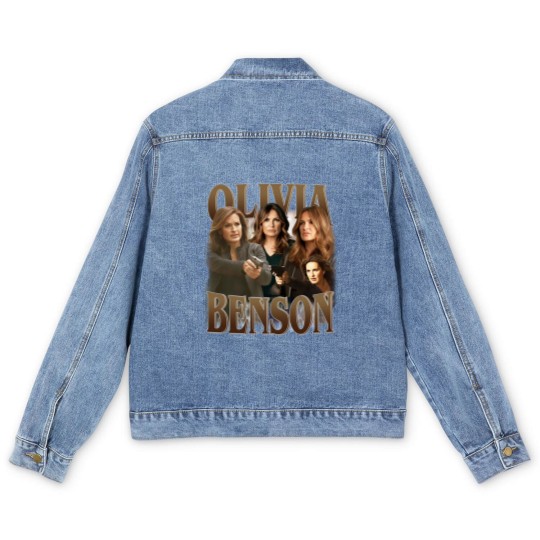 Discover Olivia Benson Law and Order Men's Denim Jackets, Retro Olivia Benson Men's Denim Jackets