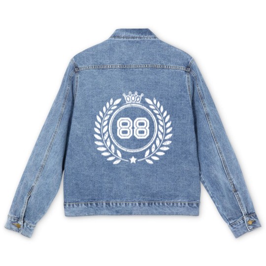 Discover 88 number wreath Men's Denim Jackets