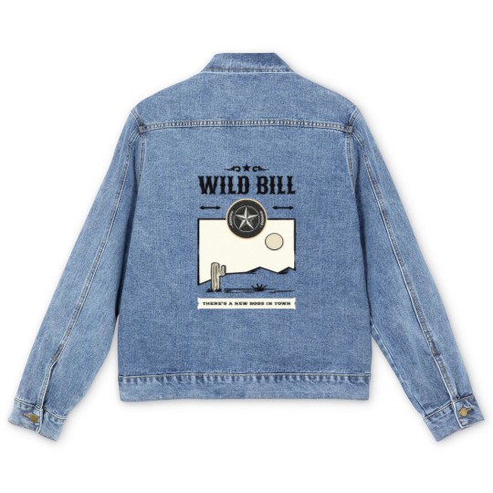 Discover Vintage Wild West Bill Poster Men's Denim Jackets
