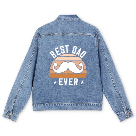 Discover best dad ever Men's Denim Jackets