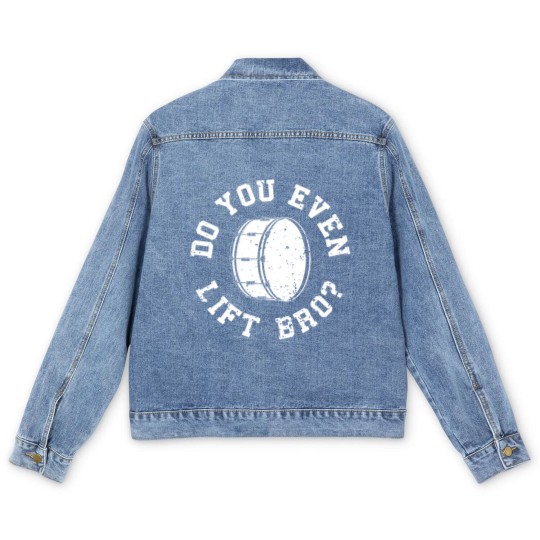Discover Marching Band Bass Drum Funny Drummer Men's Denim Jackets