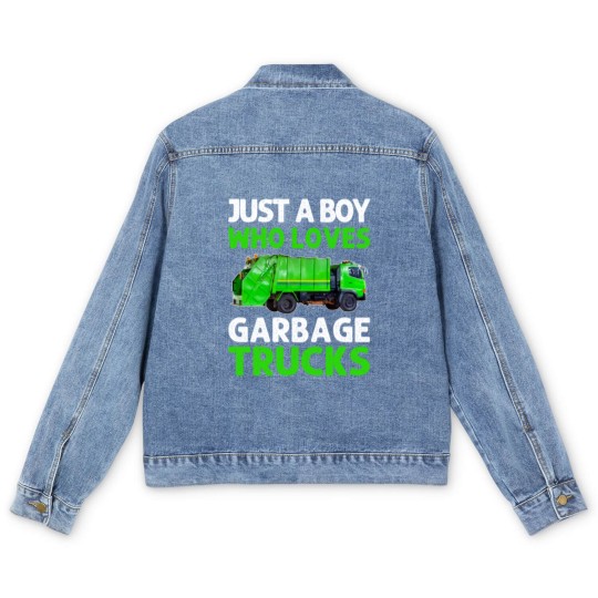 Discover Just A Boy Who Loves Garbage Trucks Men's Denim Jackets